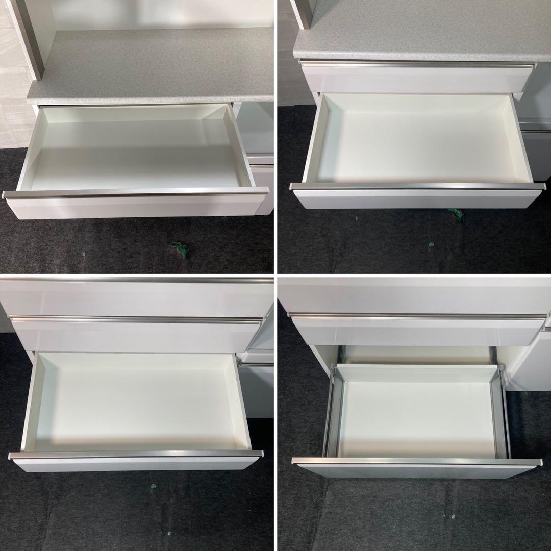 ニトリ 食器棚 幅120cm プラウド キッチンボード 完成品 白 d4062