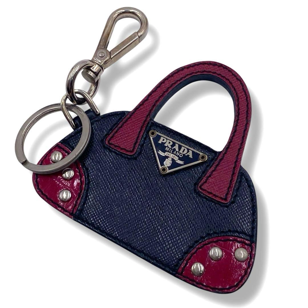PRADA プラダ サフィアーノレザー バックモチーフ チャーム キーホルダー PRADA（プラダ） バッグチャーム - サフィアーノレザー - ロボット