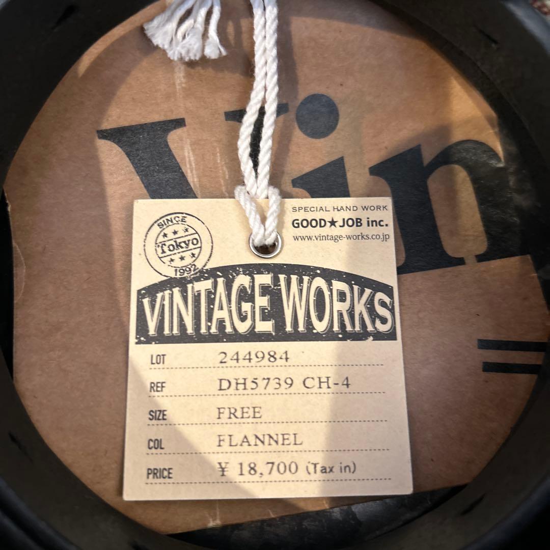 新品 VINTAGE WORKS DH5739 CH-4 フリーサイズ 芯通し オン