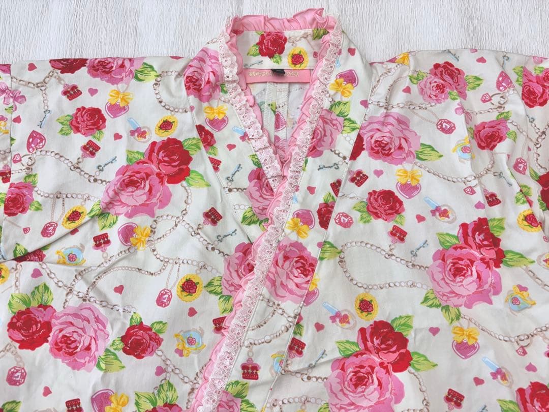 BODYLINE ロリータ 浴衣ドレス　オフホワイト《き675》#江戸小もーん