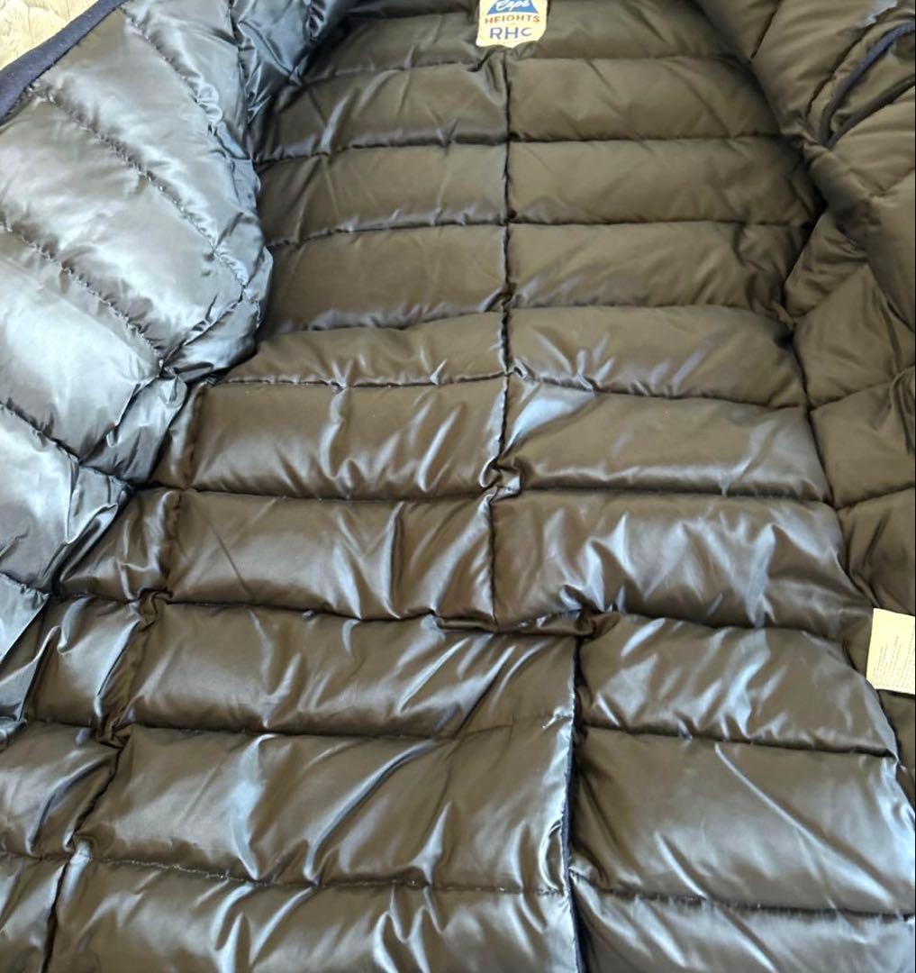 ぜ*ん様 ロンハーマン RHC ネイビー ダウンコート ロンハーマン ダウンコート ジャケット ヤギ革 Ron Herman 紺 - メルカリ