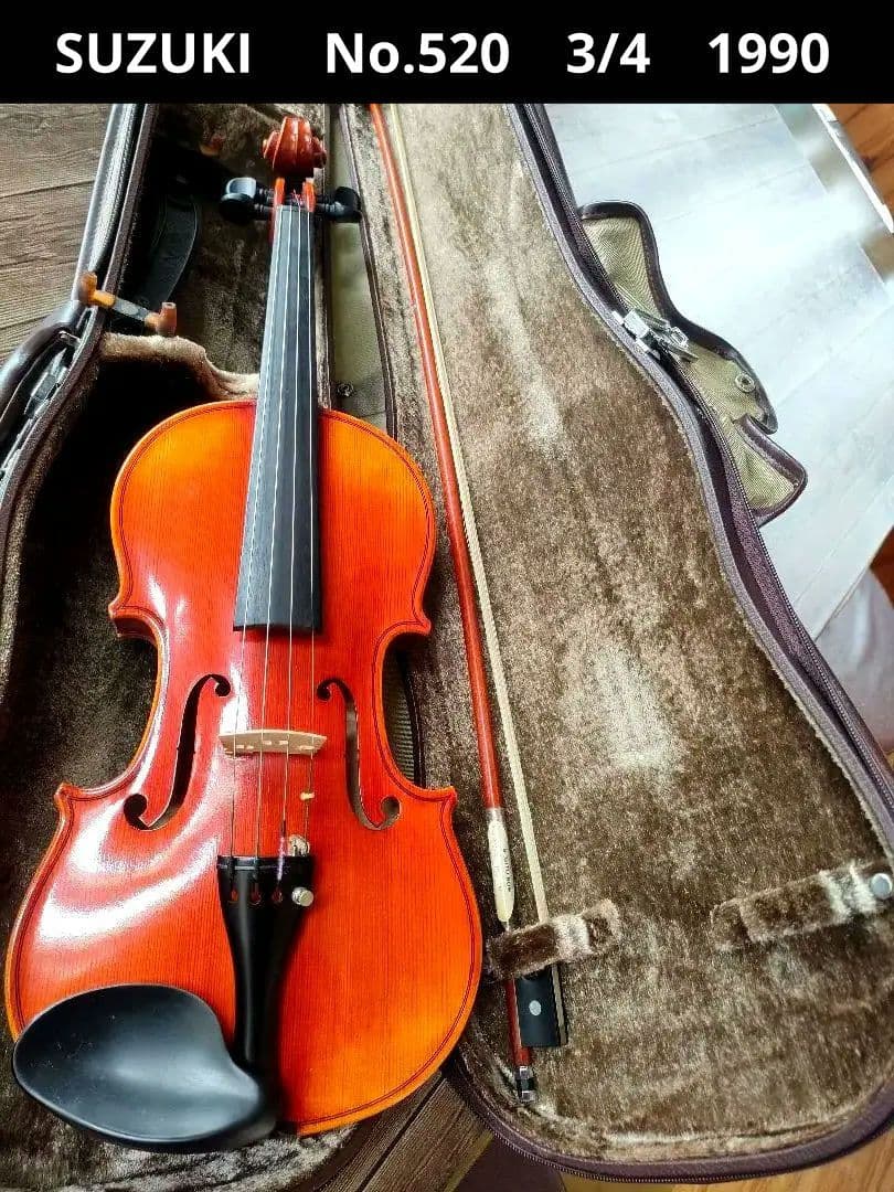 SUZUKI バイオリン　No.520　3/4　1990年 美品】SUZUKI No.520 3/4 バイオリン スズキ - メルカリ