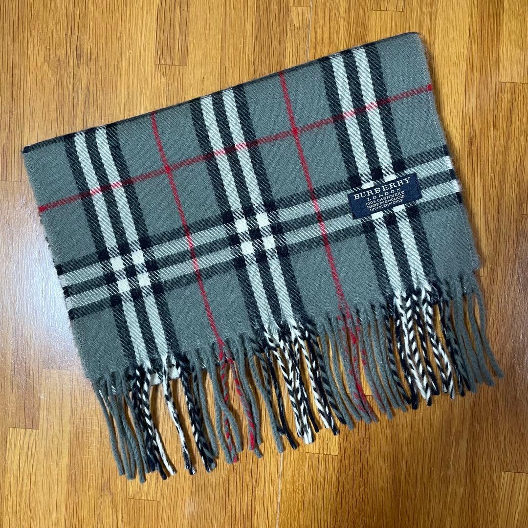 バーバリー グレー カシミア マフラー - メルカリ