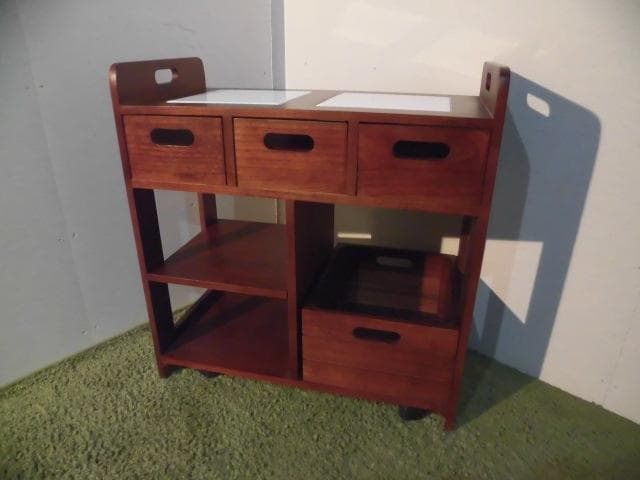 送料無料/アウトレット【限定品/新品/送料無料】天然木キッチンワゴンカウンター 03562_kago01.jpg