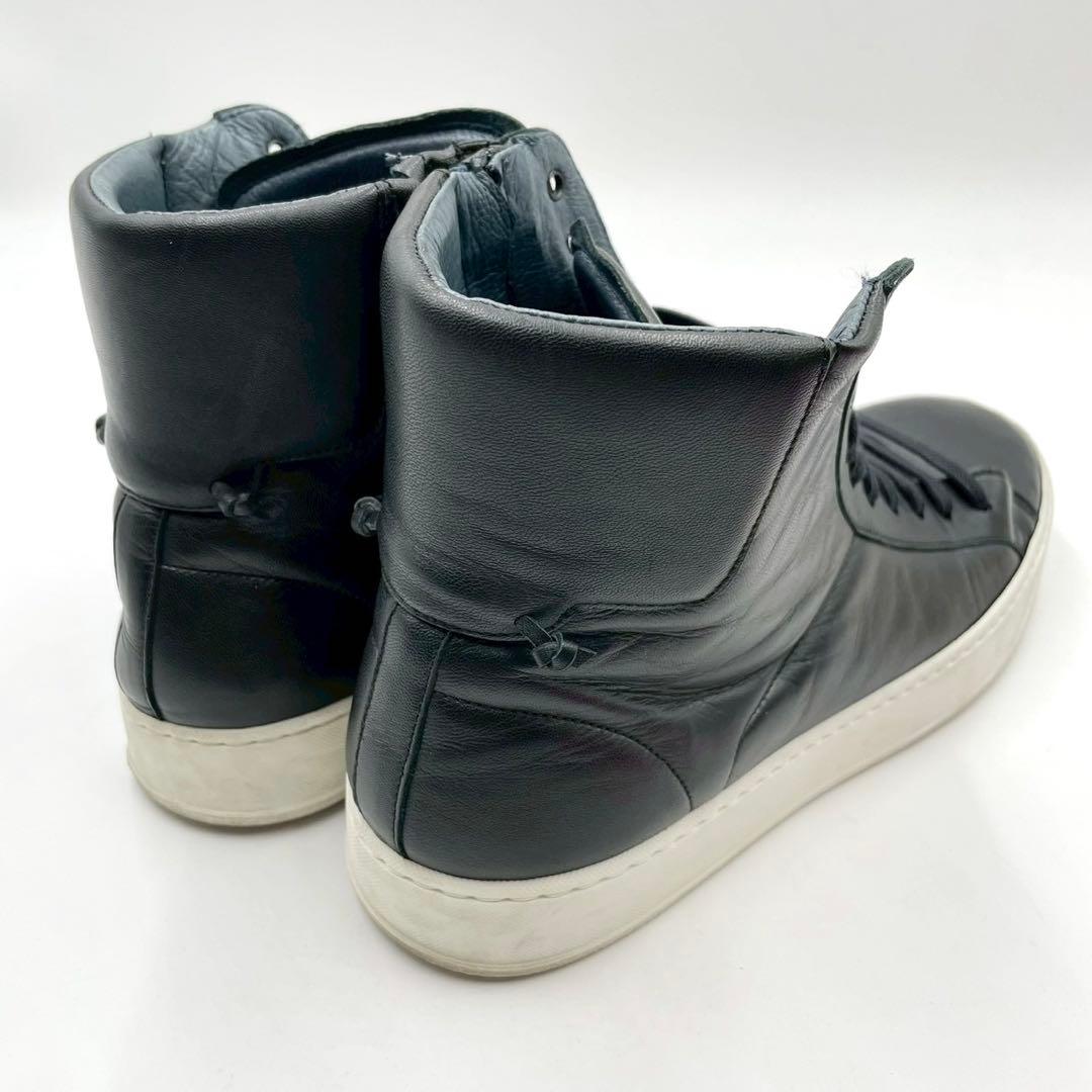 STEFANO GAMBA ハイカットレザースニーカー 黒 41 Y1420 - メルカリ