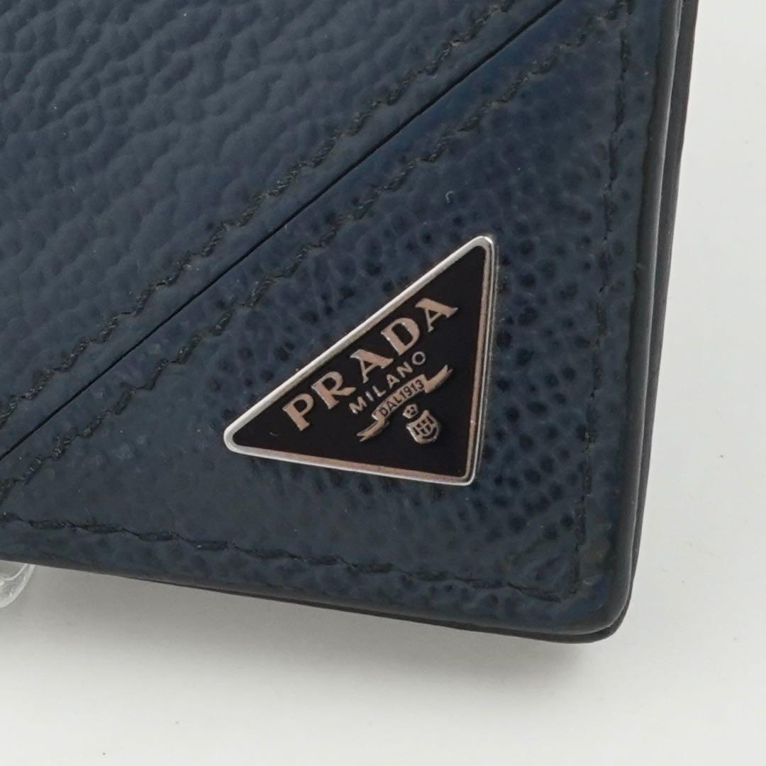 極美品 PRADA プラダ マネークリップ 三角プレート トライアングル