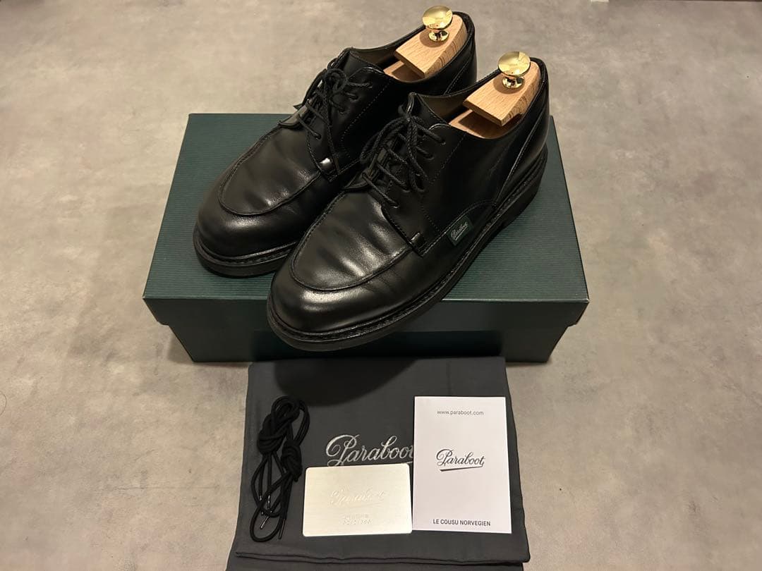 パラブーツ EDIFICE別注 シャンボード ステッチ黒24.5cm - メルカリ