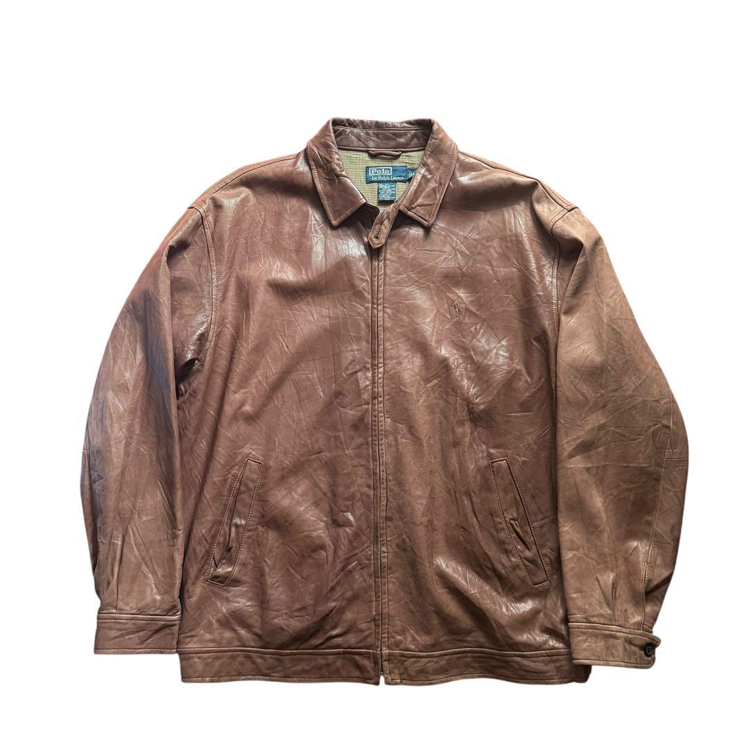 希少 90s Polo by Ralph Lauren 本革 スイングトップ L - メルカリ