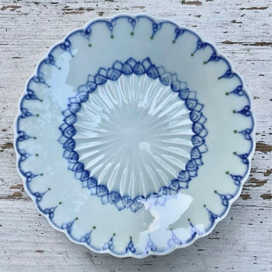 【新品未使用/稀少】稲村真耶　呉須絵付うろこ文様大皿 稲村真耶 - うつわと暮らしの道具 sizuku