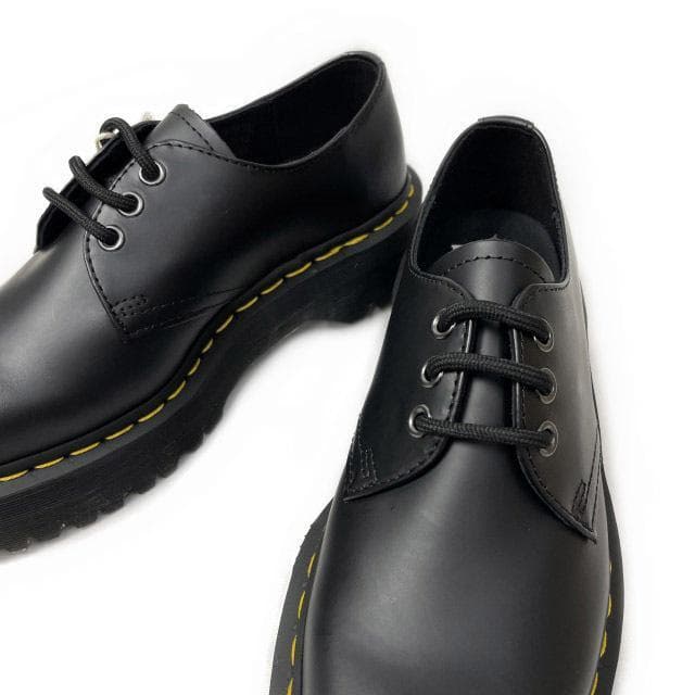 ドクターマーチン 3ホール 厚底 レザー(23.0cm)黒180210