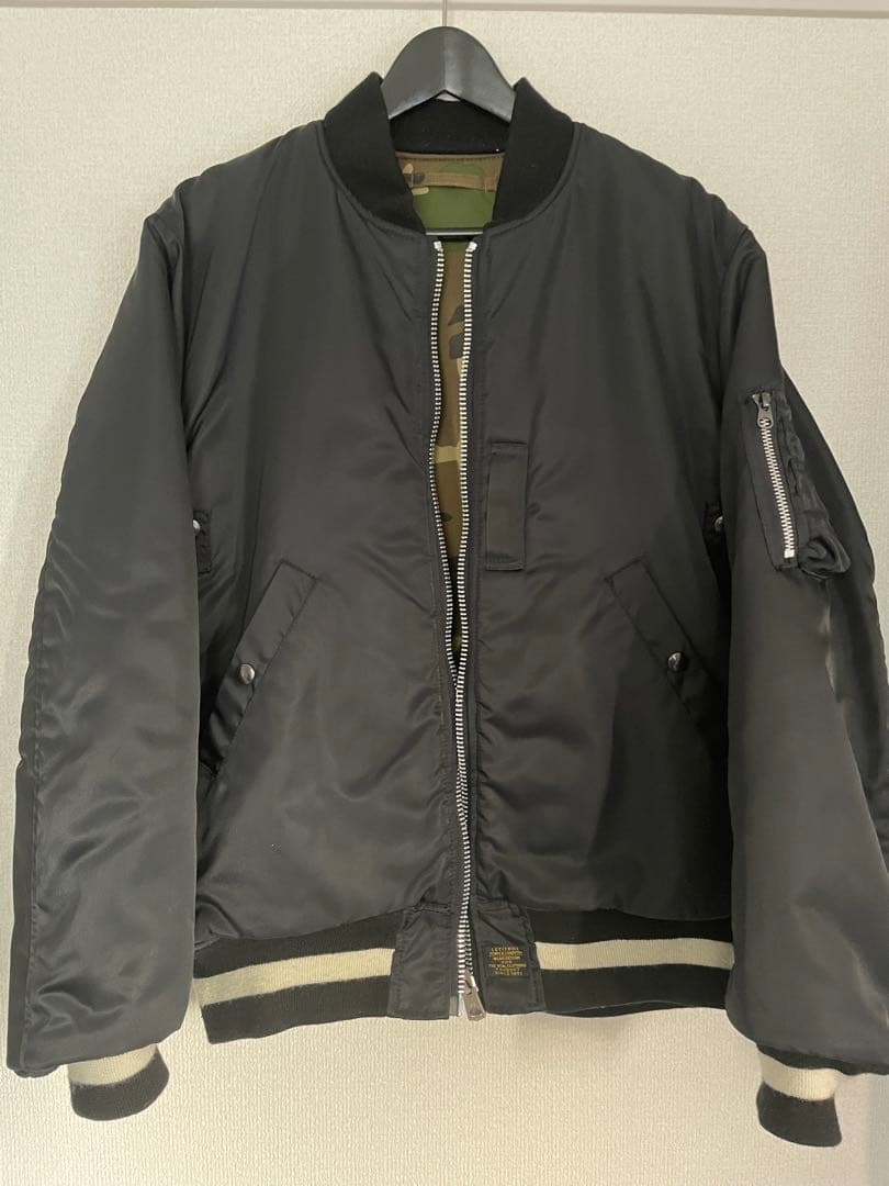 Let it Ride】レットイットライド MA-1 リバーシブル黒カモ - メルカリ