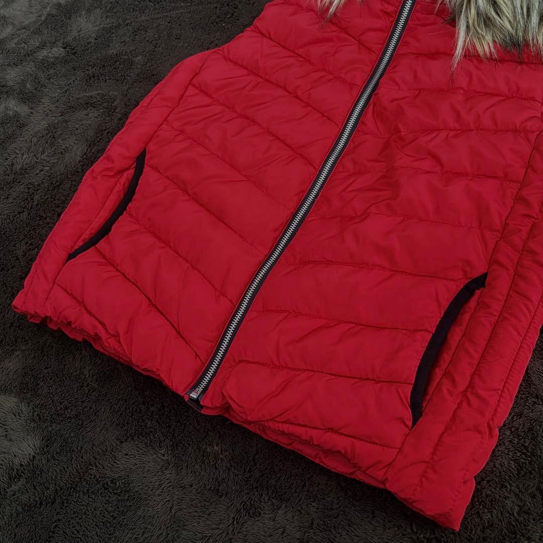 00s old gap ファー ダウンベスト 赤 短丈 y2k archive - メルカリ