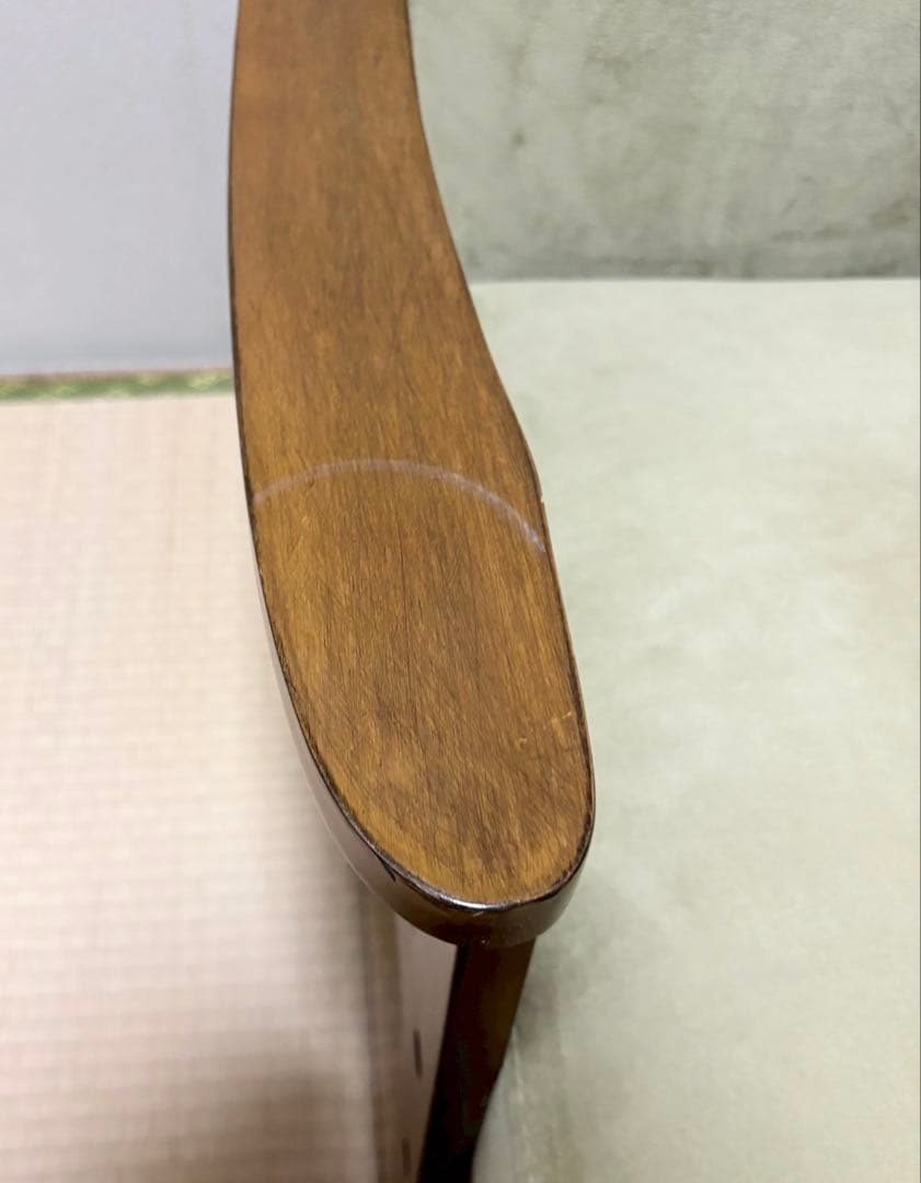 NOCE ソファ 北欧 レトロ 木製 モケットソファ 1人 中古 アンティーク