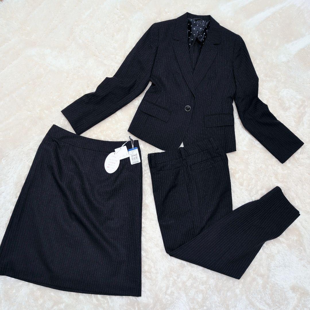 ✨美品✨エヌラインプレシャス シルク混 セットアップ 3点 ネイビー