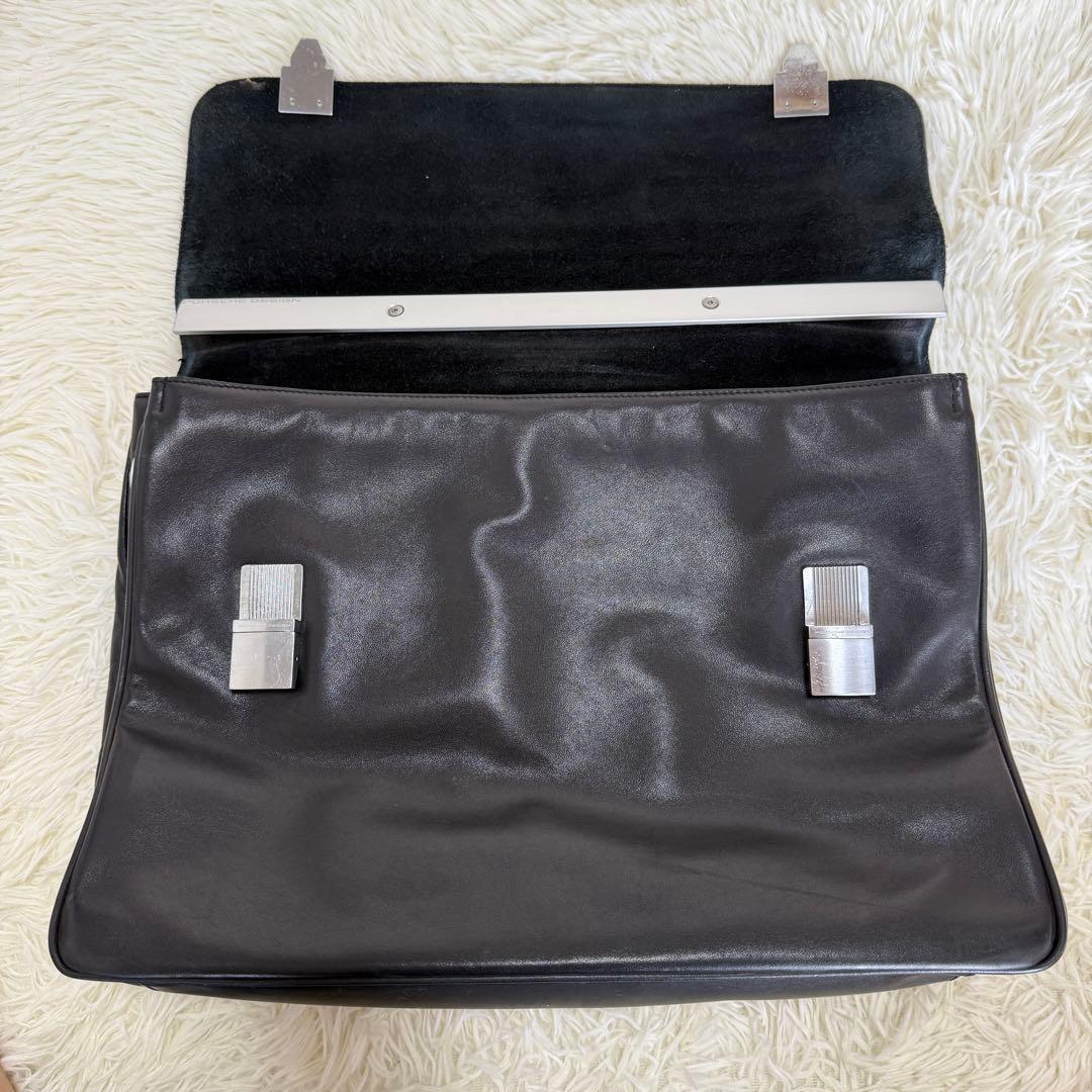 未使用級】ポルシェデザイン 2way レザーブリーフケース ブラック