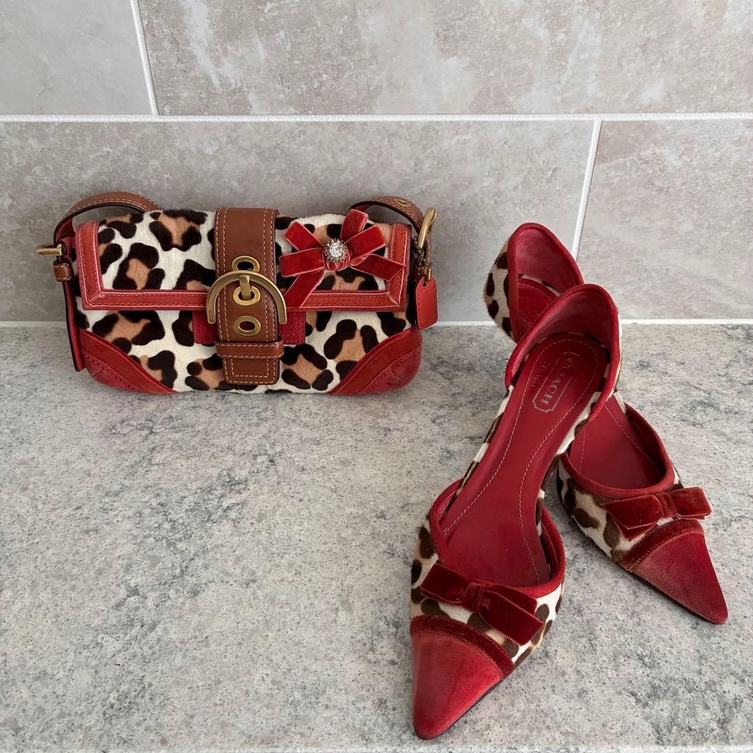 コーチ ヒョウ柄 パンプス バッグ セット COACH（コーチ） 新作セール バッグ 新作 レオパード ヒョウ柄 CM533