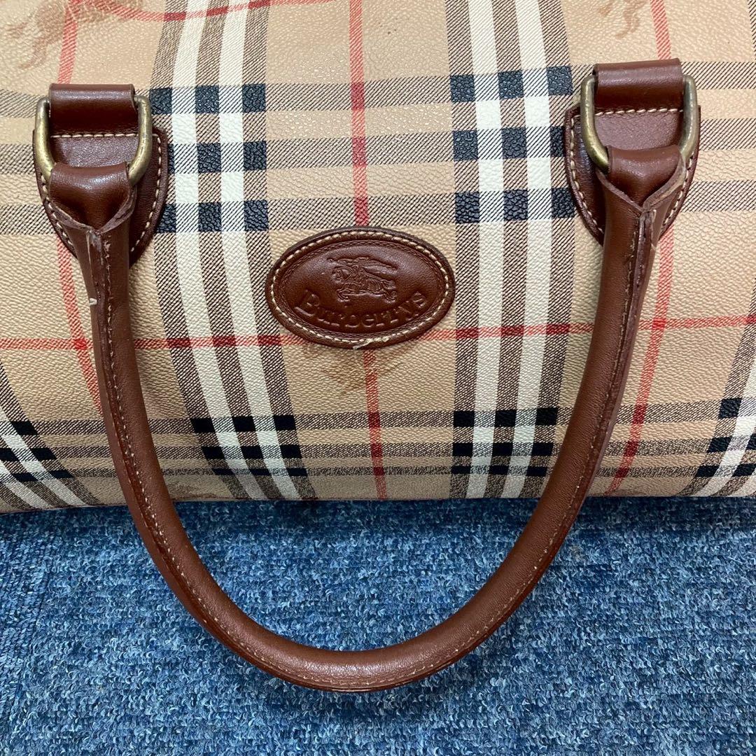 バーバリー 2way ボストンバッグ ノバチェック シャドーホースロゴ