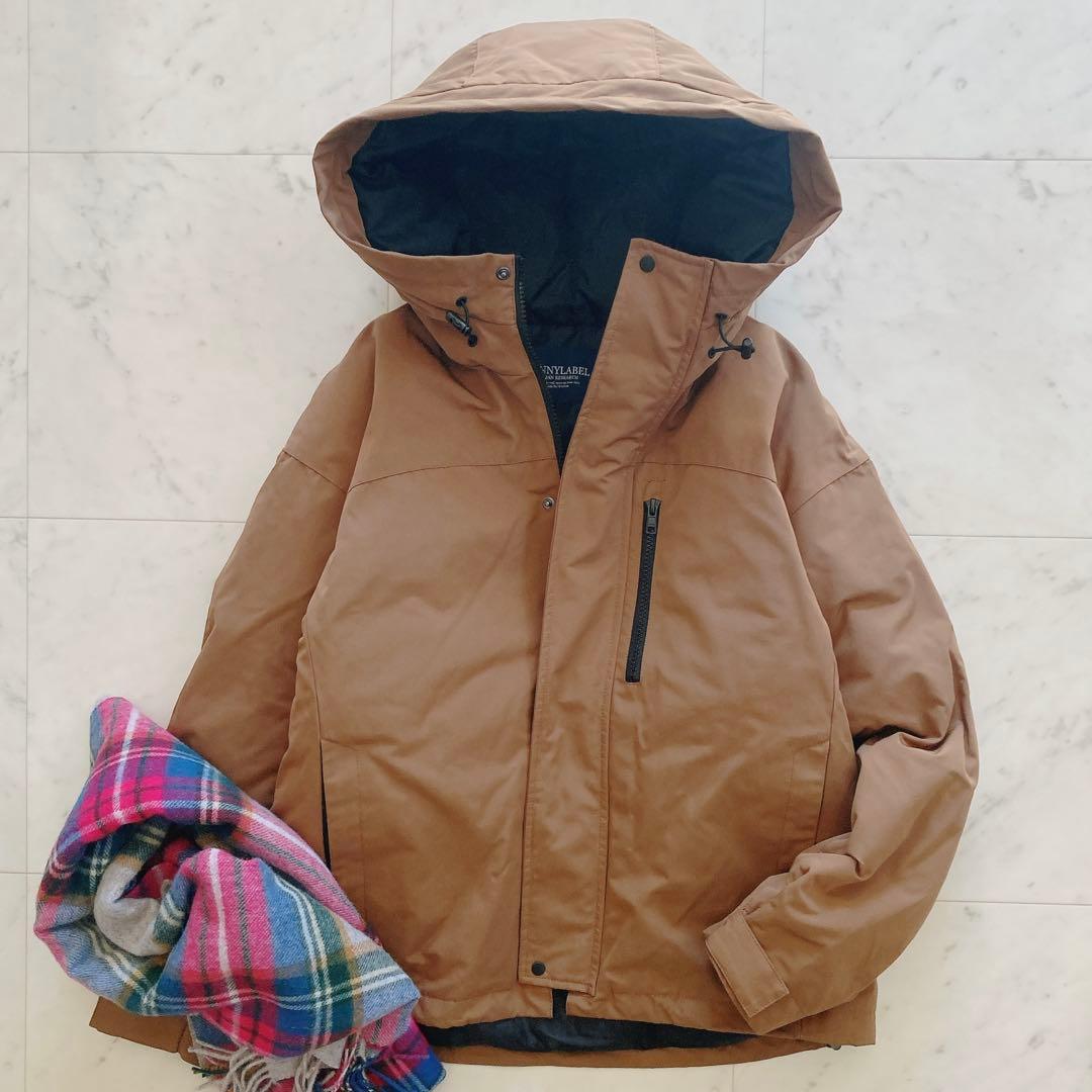 アーバンリサーチサニーレーベル フーディーダウンジャケット ブラウン