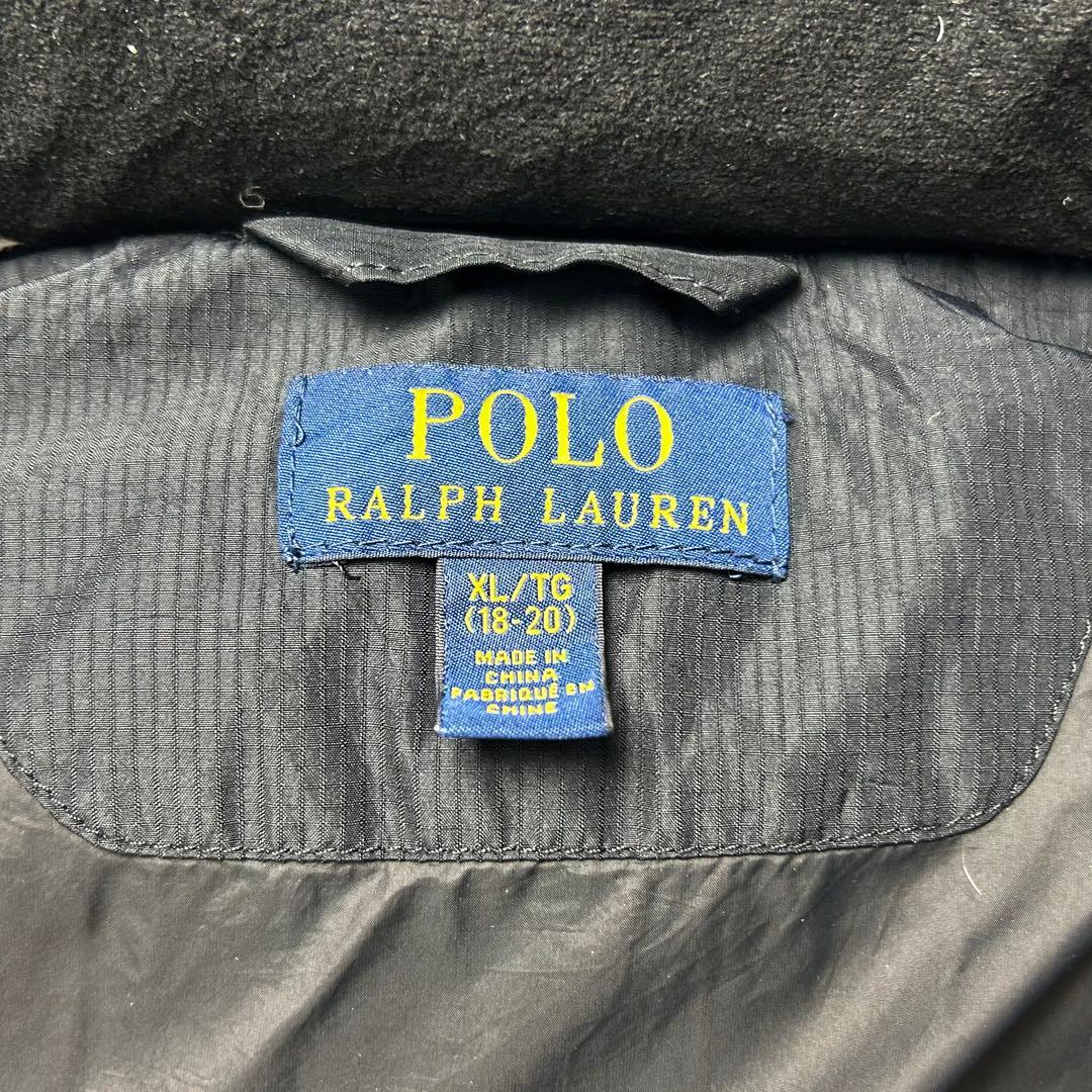 ラルフローレン 刺繍ロゴ ダウンベスト ブラック 着用メンズM-L相当