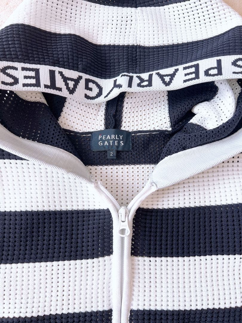 パーリーゲイツ メッシュパーカー ボーダー サイズ② - メルカリ