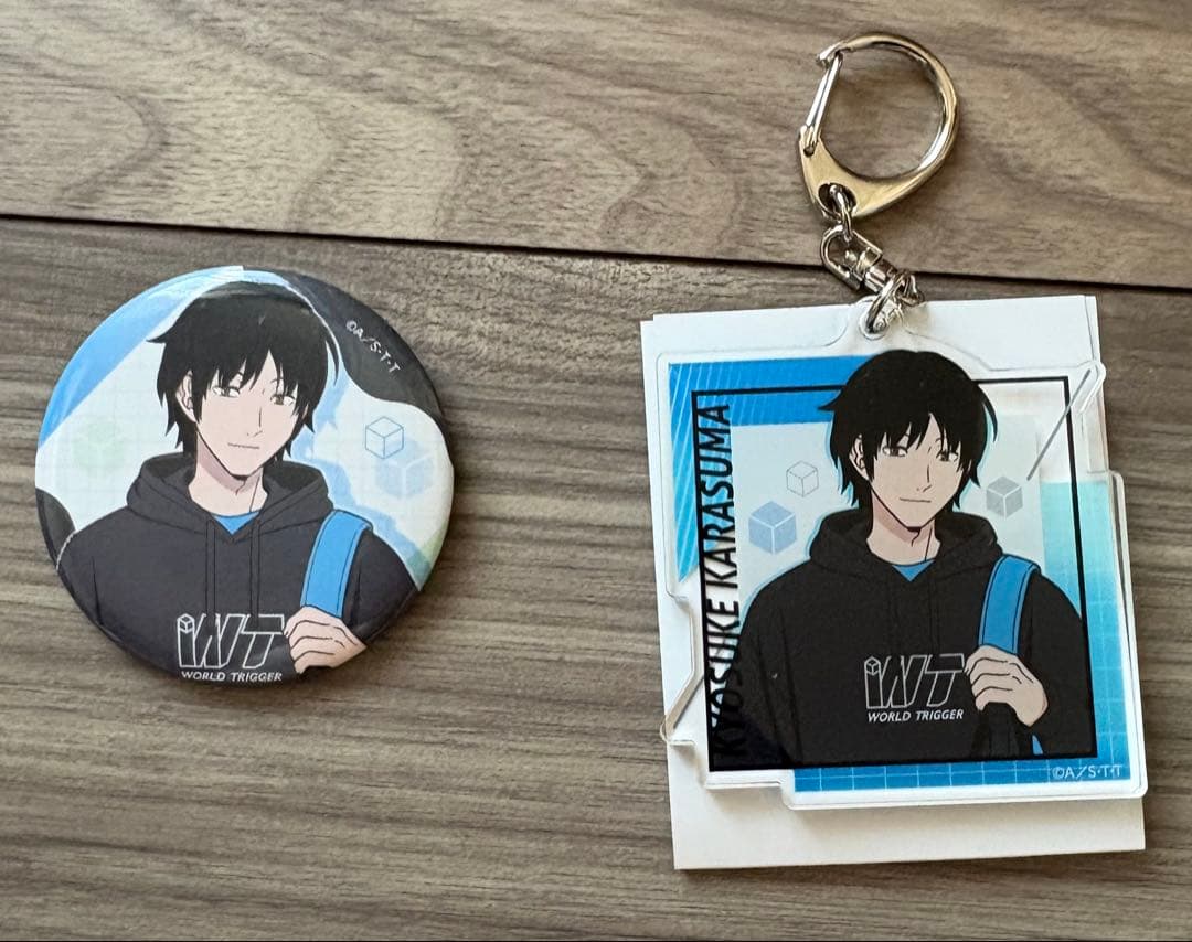 ワールドトリガー アクリルキーホルダー 缶バッジ - メルカリ