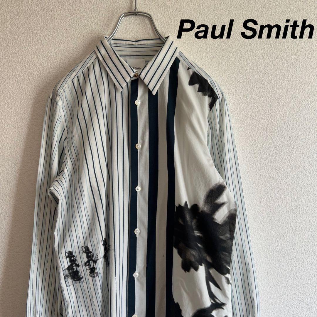現行タグ Poul Smith ポールスミス シャツ アシンメトリー ストライプ Paul Smith COLLECTION（ポールスミスコレクション）の
