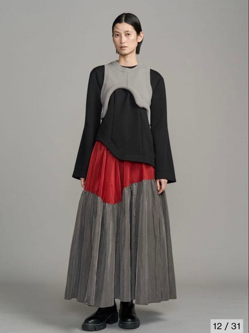 新作！アンスリード UN3D. ギャザースカートドッキングワンピース UN3D.（アンスリード） ワンピース GATHER SKIRT DOCKING OP