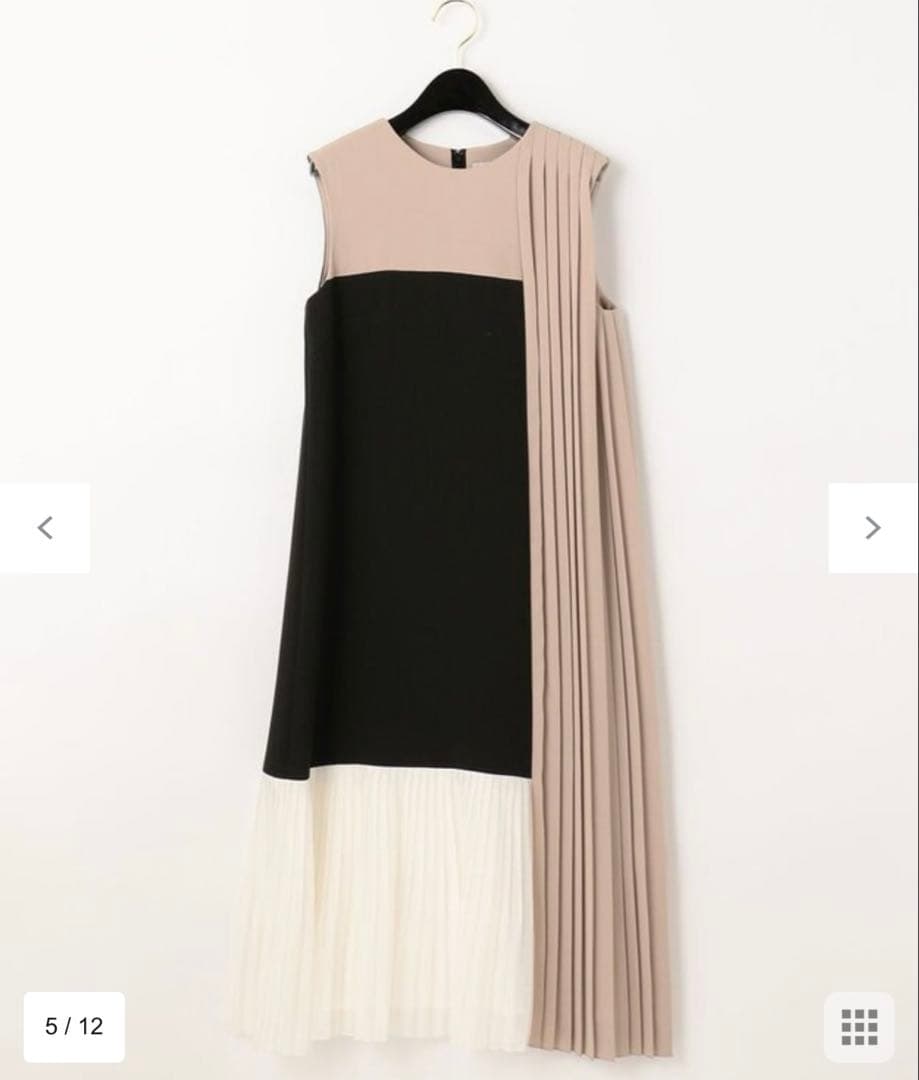 カラーブロックプリーツワンピース/ グレースコンチネンタル カラーブロックプリーツワンピース / GRACE CONTINENTAL | GRACE