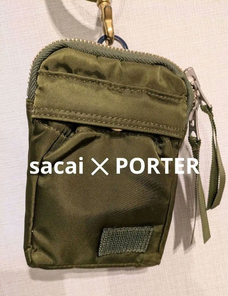 【くろさま専用】コラボ sacai × PORTER サコッシュモバイル ポーチ Sacai × PORTER モバイルポーチ PORTER ポーチ モバイル sacai