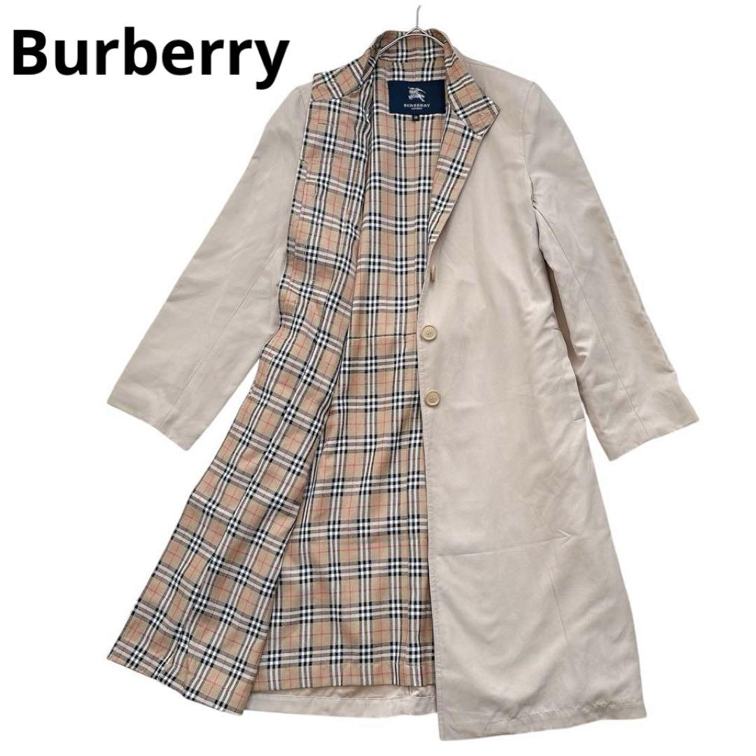 バーバリー　ロンドン　ステンカラー　M ベージュ　ノバチェック　アウター　上着 BURBERRY LONDON】メンズ アウター ステンカラーコート ノバチェック