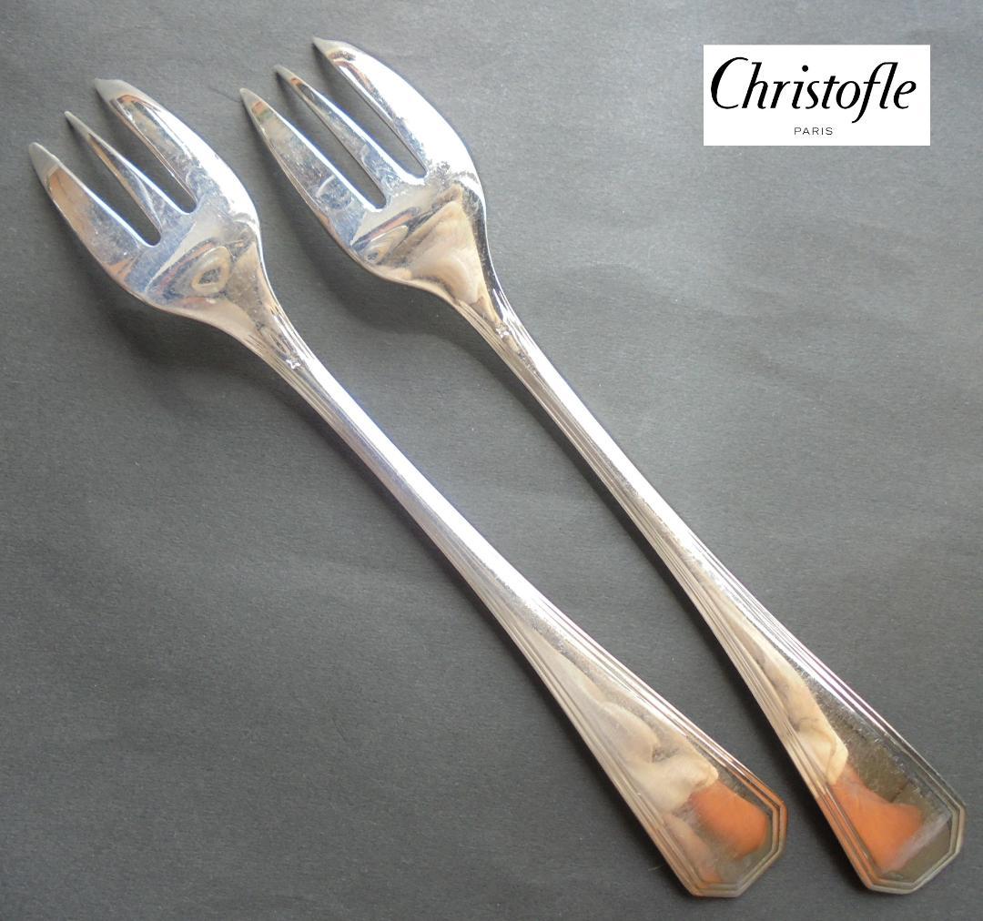 ☆仏蘭西高級銀器☆クリストフルシルバー ケーキフォーク2本セット