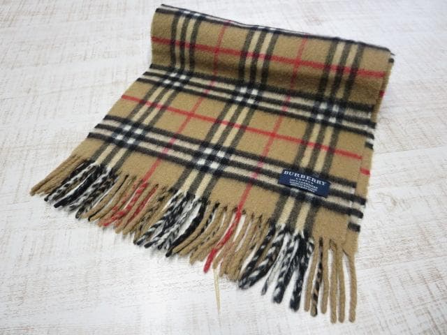 英国製 BURBERRY バーバリー マフラー カシミヤ100％ BURBERRY（バーバリー） 爆買 マフラー カシミヤ100% ロング 大判 英国