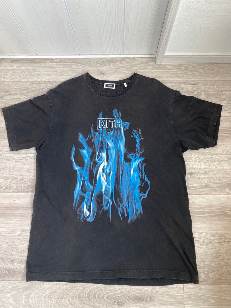 KITH Blue Flame ブルー フレイム プリント Tシャツ - メルカリ