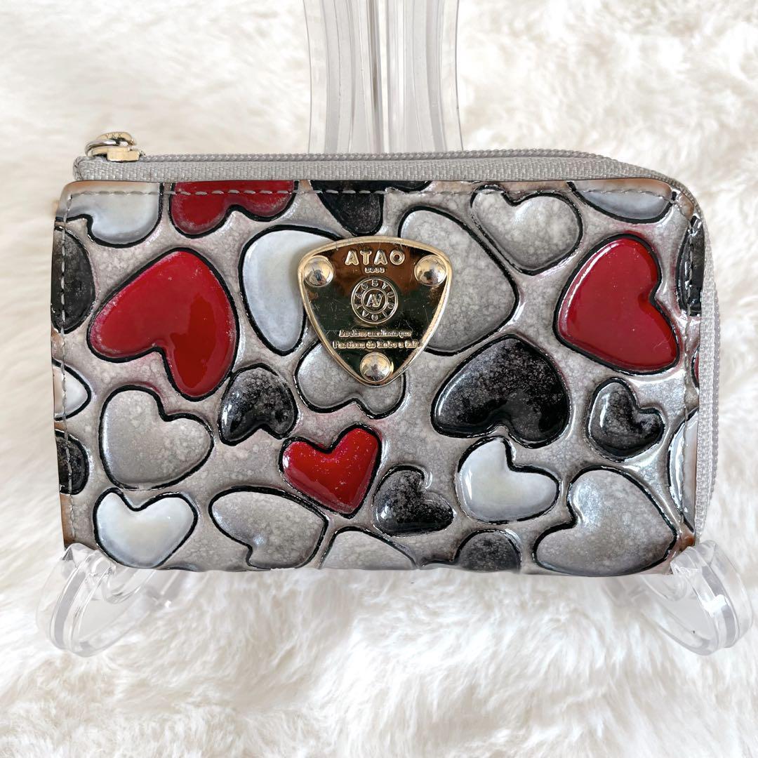 ATAO アタオ ベル ハッピーヴィトロ プラチナグラス ハート キーケース