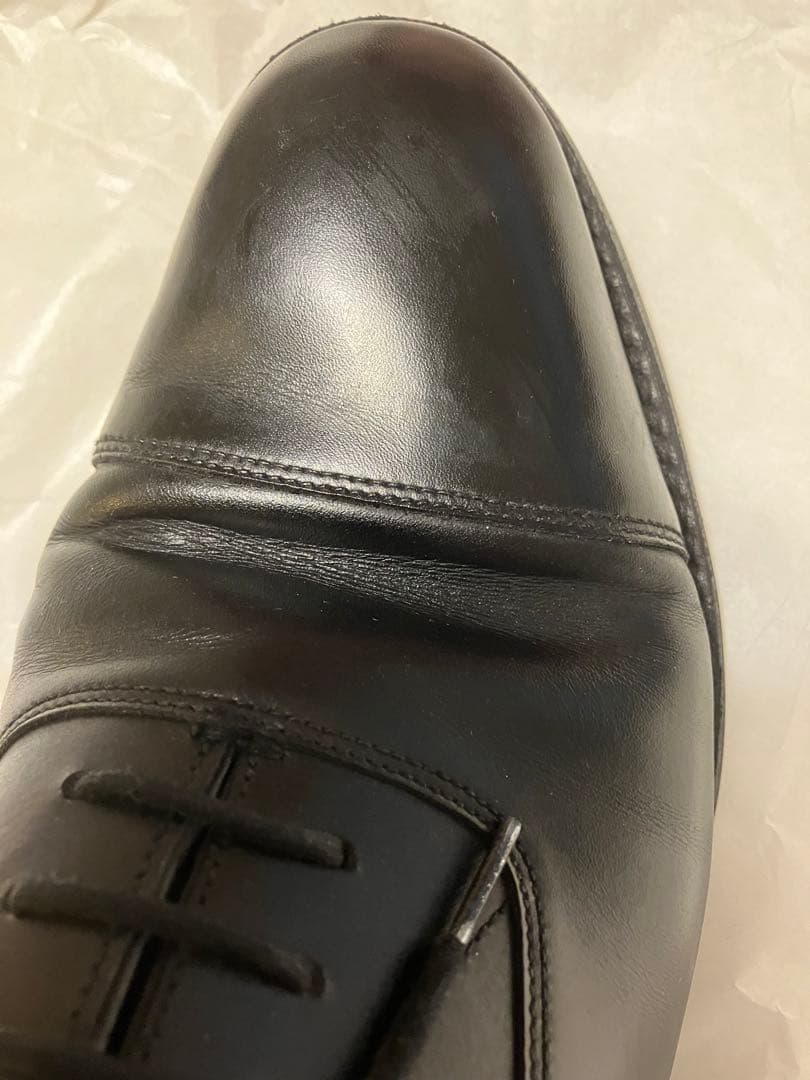 英国製紳士靴 ストレートチップ 黒 UK6.5F 25.5cm 冠婚葬祭ビジネス