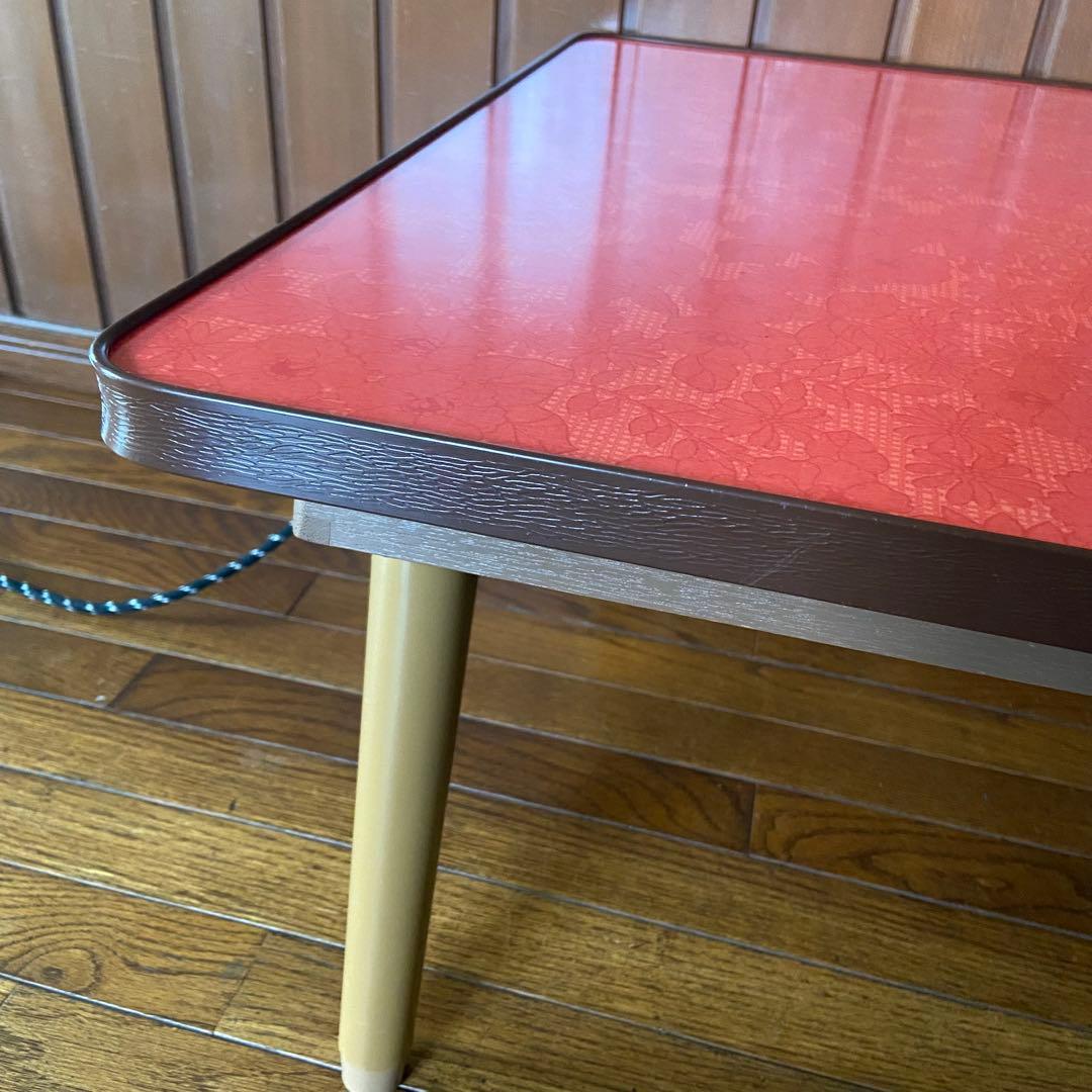 昭和レトロ こたつ 花柄天板 美品 ミニこたつ レトロポップ - メルカリ