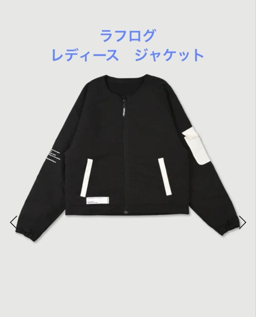 ラフログ　RUFFLOGノーカラージャケット ブラック　レディース　ゴルフウェア RUFFLOG TOKYOにて、10/17から日米韓のレディースゴルフウェア9社