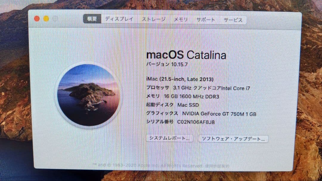 Macデスクトップ iMac 21.5' late 2013 Core i7 16GB 1.25TB