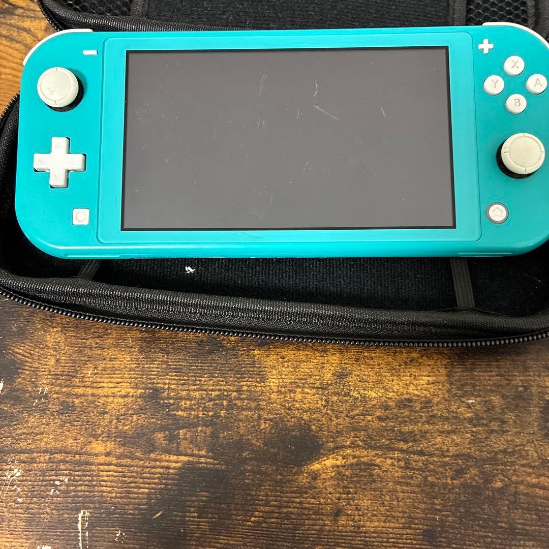 Switchライト本体(コーラル)＋ケース付/動作確認済/ボロあり/箱なし