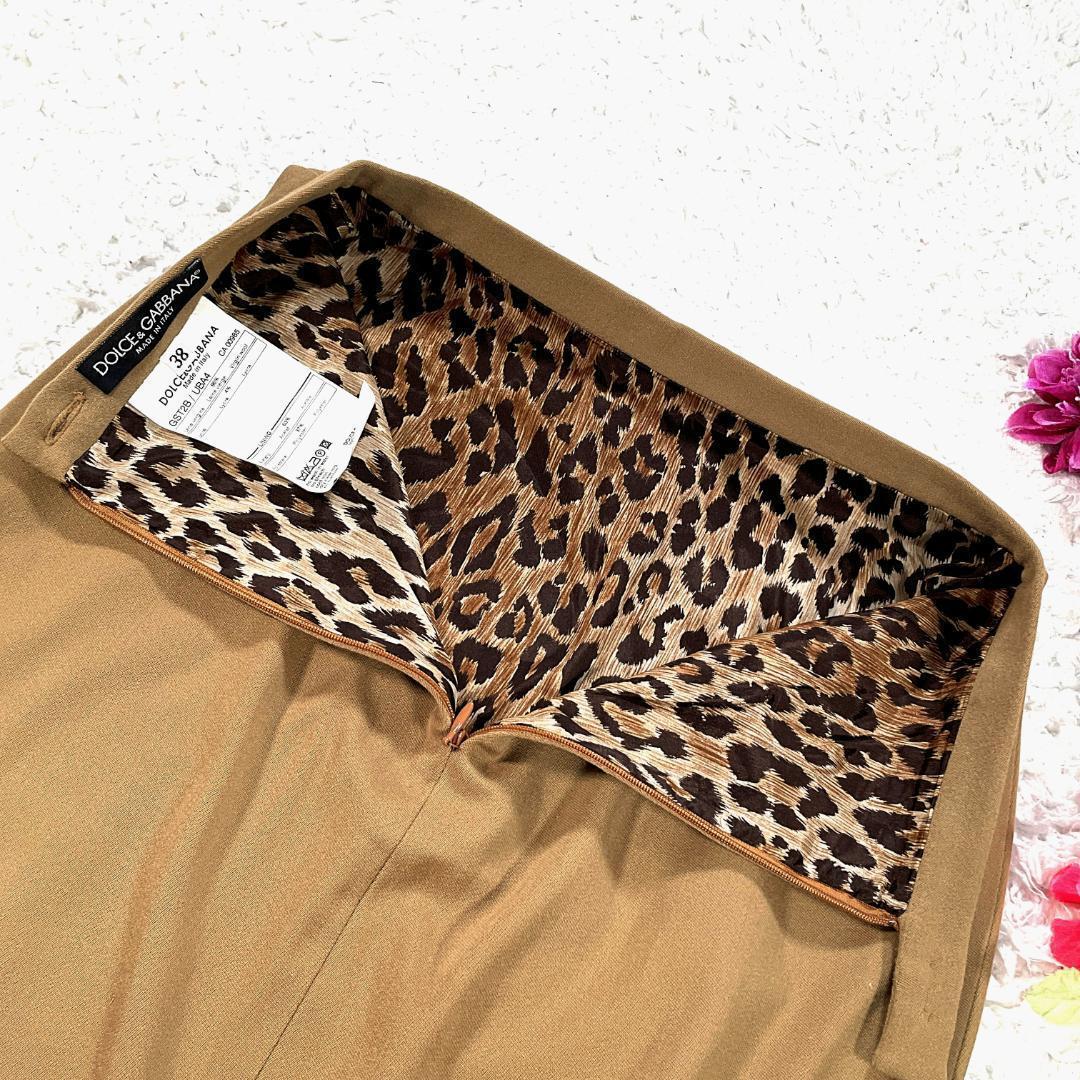 ✨美品✨ DOLCE&GABBANA タイトスカート ストレッチ 38 ヒョウ柄