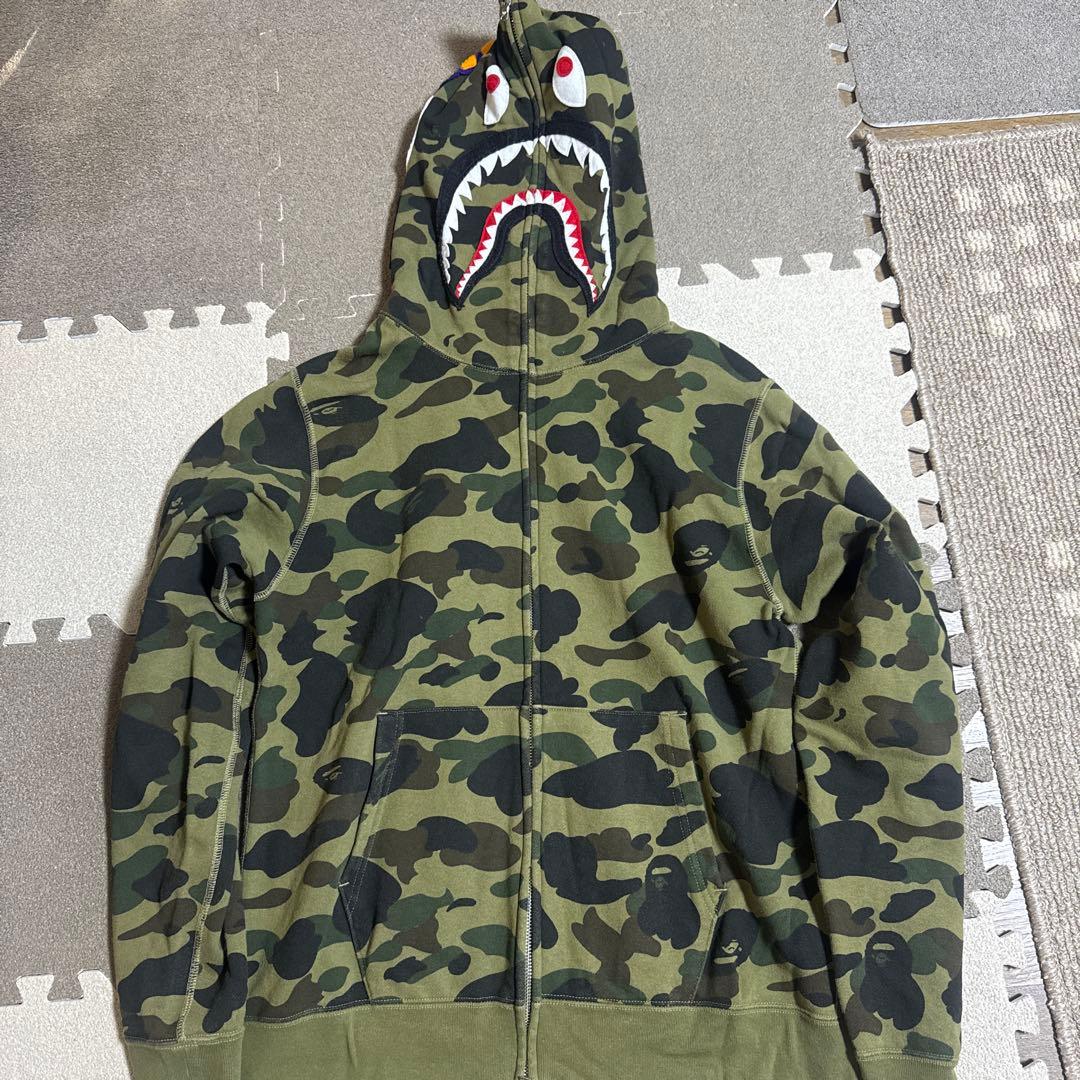A BATHING APE カモフラージュパーカー Lサイズ グリーン A BATHING