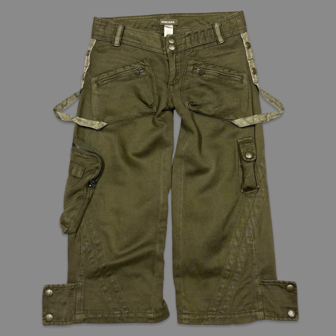 パンツ Rare 00s- Archive DIESEL cropped cargo 1996 D-Sire Women: Low waist, 90's cargo Jeans, Black | Diesel