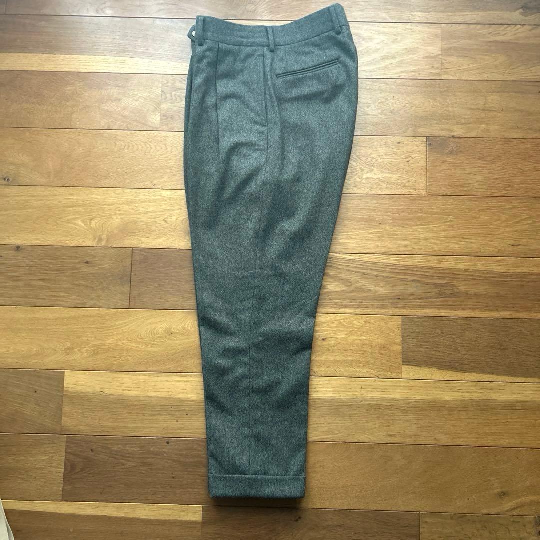 NEAT ニート ウールフランネルトラウザーズ スラックス グレー 44