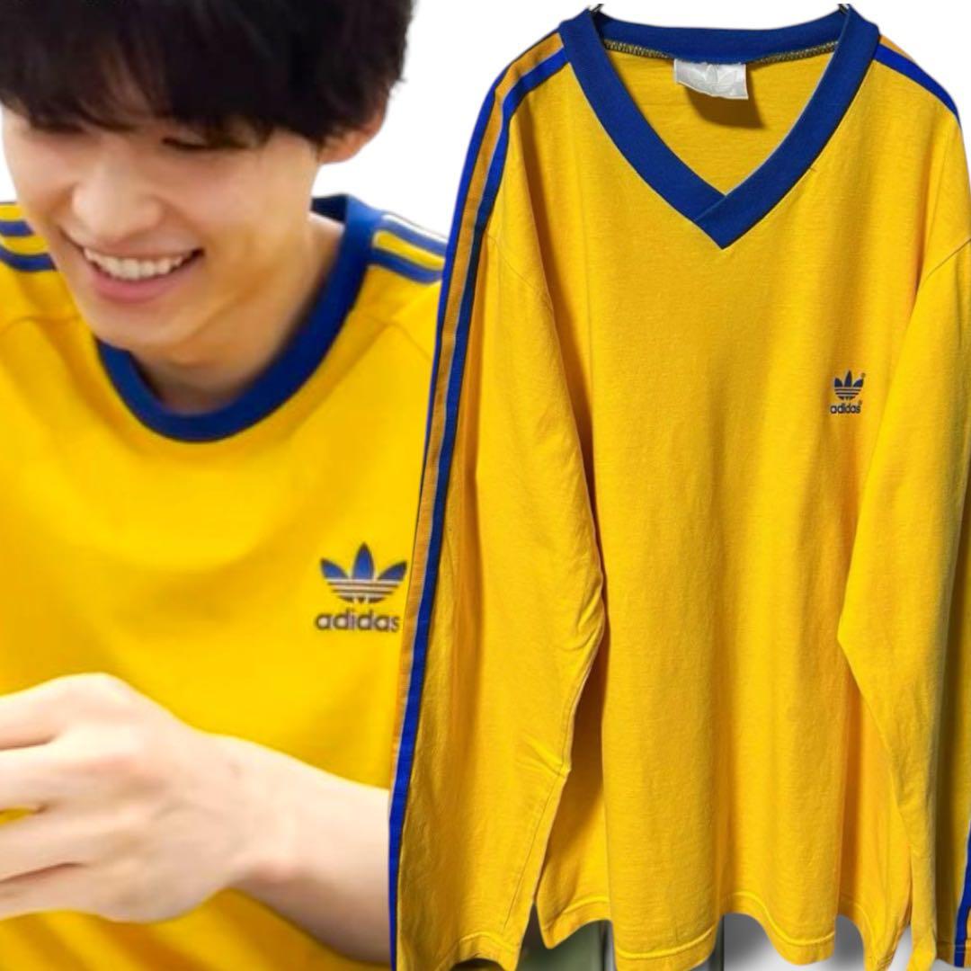 ✓80s adidas 三つ葉 Tシャツ 松村北斗着用 SixTONES - メルカリ