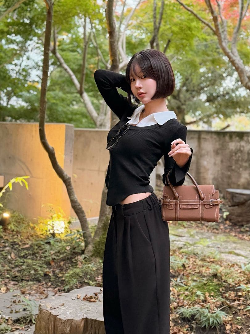 公式 ストアファッション - 【新品未使用】QUNG クン ダブルカラー