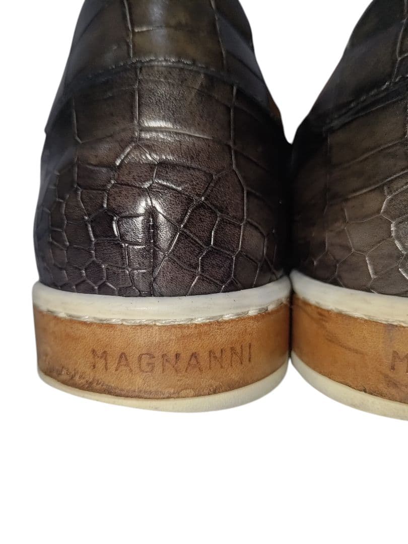 MAGNANNIマグナーニ レザースニーカー サイトジップ スペイン製 EU40