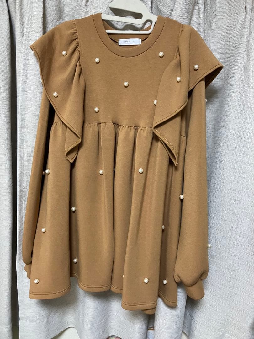 MARRY ME angel sweatホワイト フリルチュニック Fサイズ ANGEL SWEAT