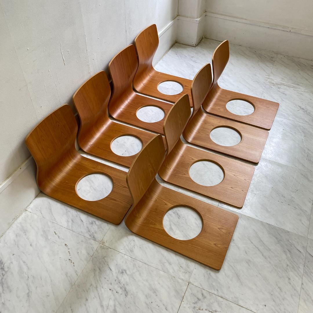 天童木工 Tendo 座椅子 木製 座椅子 藤森健次デザイン 8セット 美品 000000000241_fZTMl8z.jpg