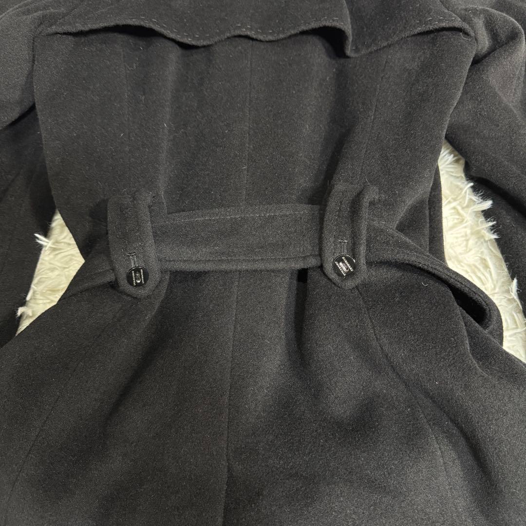 美品 バーバリーロンドン アンゴラ混 ノバチェック フレア トレンチ