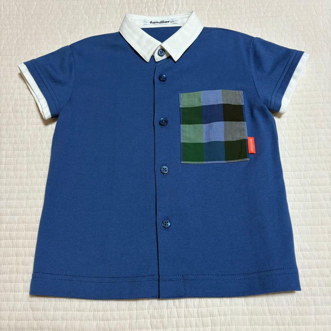 新品・未使用　familiar 半袖シャツ　Tシャツ　100センチ　現行品 新品未使用】familiar ファミリア ファミちゃん タグ付き 半袖Tシャツ